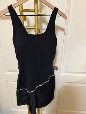 JoyLab Black Tank Dress with White Trim